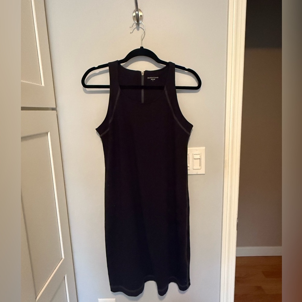 Eileen Fisher Activewear Black Cotton Dress: Tennis Golf Athletic